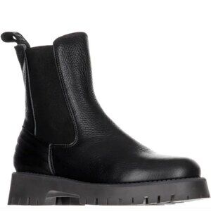 New!‎ Pajar Nureia Chelsea Leather Boots Black Pull On 40